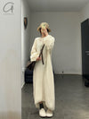 SWAYING 24 Autumn and Winter Seamless Strong Shrink Long Sleeve Dress SW-SW24AW2L12-BAI White